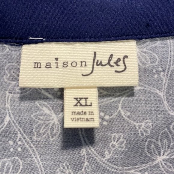 MAISON JULES Floral Button Down Striped Dress - Picture 9 of 9